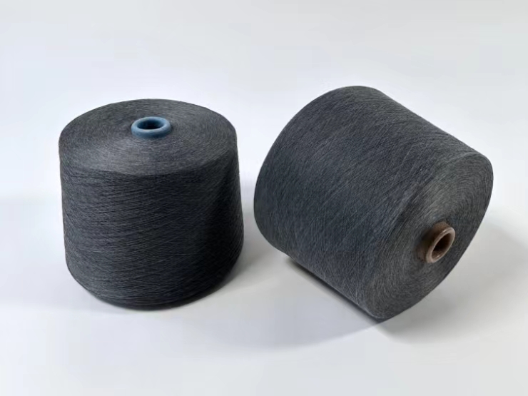 100% Recycle Polyester Spun melange Yarn