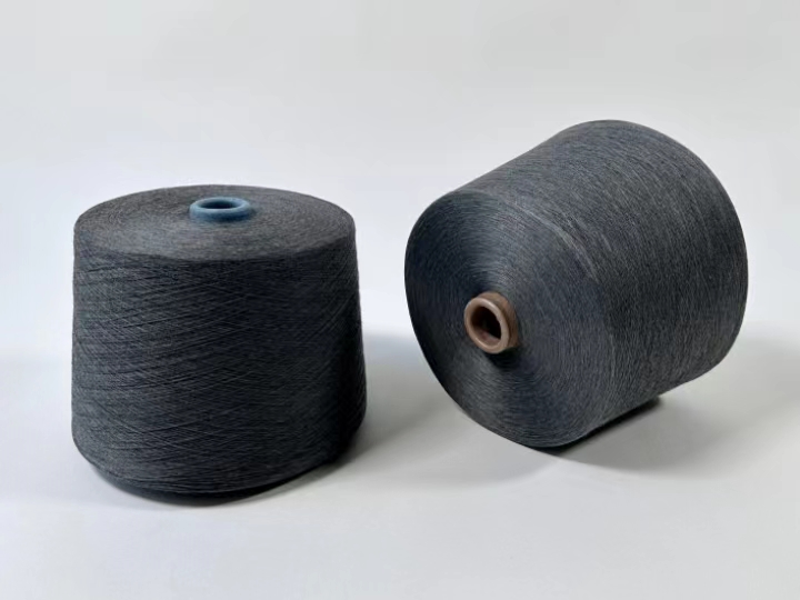 100% Recycle Polyester Spun melange Yarn