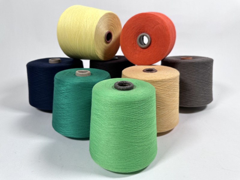 Ne30S/1 100% Polyester Recycled Doped Dyed Ring Spun yarn
