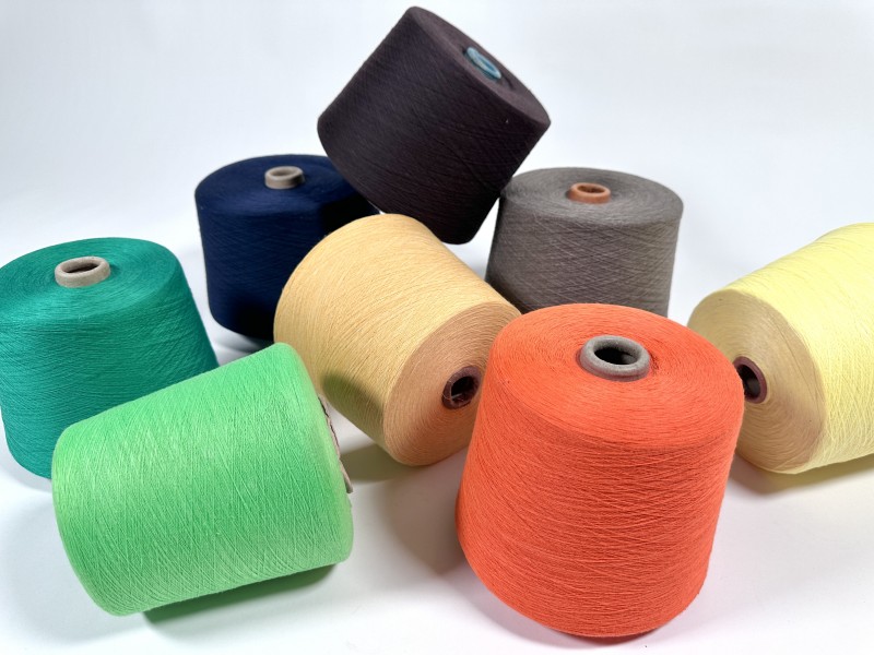 Ne20S/1 100% Polyester Recycled Doped Dyed Ring Spun yarn